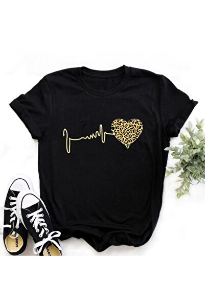 Pink Sky Moda za žene veće veličine Heartbeat T-shirt