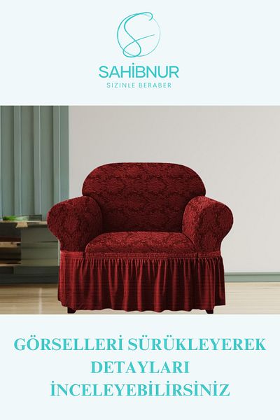 SAHİBNUR Single Jacquard Sofa and Sofa Set - Sofa Bed Cover Inclus
