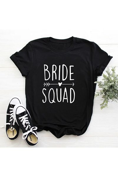 Pink Sky Ψηφιακό μπλουζάκι Bride Squad Plus Size