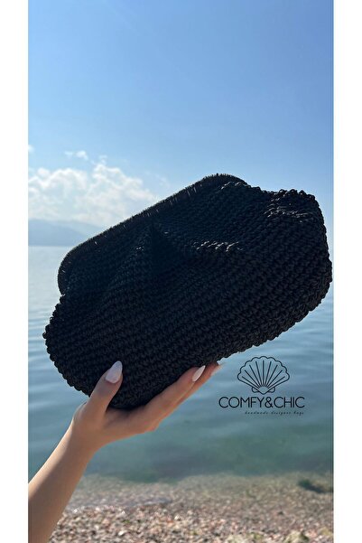 comfychic Açık Renk Hasır Burslu Portföy Clutch Çanta