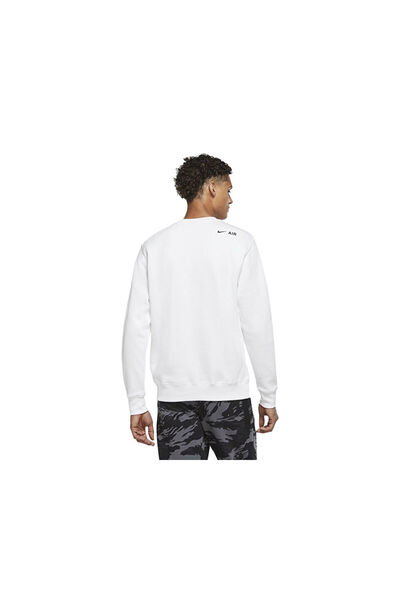 Nike Λευκό ανδρικό μπλουζάκι - Casual, μακρυμάνικο, M Nsw Crew, Prnt Pack BB DD9699-100