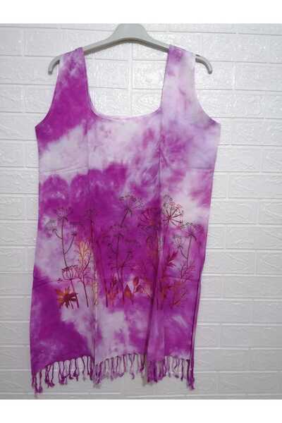 anne moda ankara Парео/сукня з товстими бретелями з бавовняної тканини з бахромою