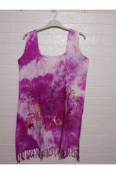 anne moda ankara Парео/сукня з товстими бретелями з бавовняної тканини з бахромою