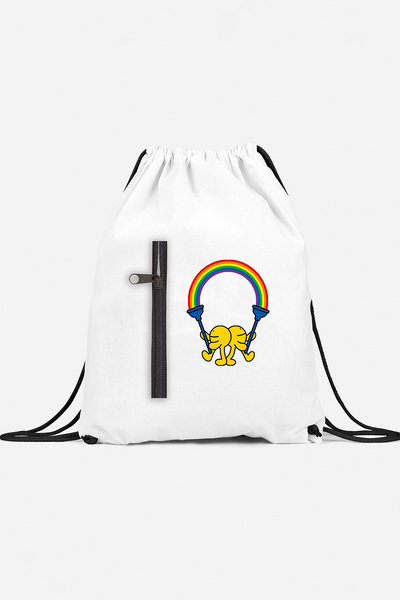herotasarım حقيبة ظهر رياضية بجيب قوس قزح bll4410