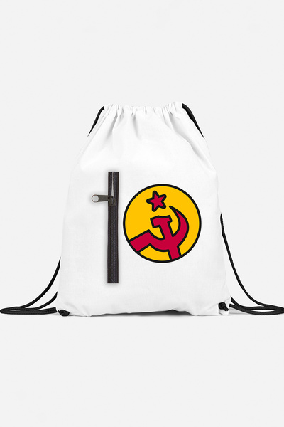 herotasarım حقيبة ظهر رياضية بجيب المنجل والمطرقة bll4534