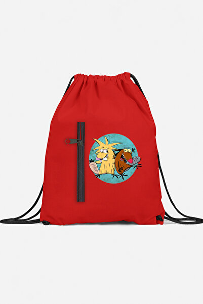 herotasarım حقيبة ظهر رياضية بجيب كرتوني bll4482