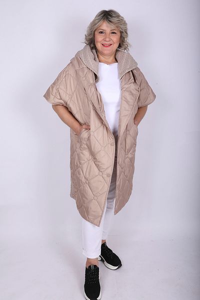 Hitit Butik Cream Quilted Vest Coat