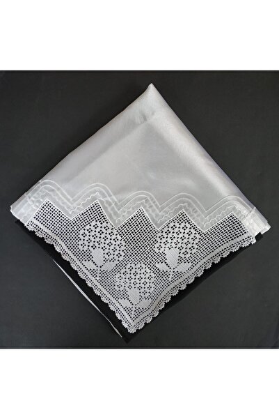 arzumçeyiz Tek Köşeli El Işi Dantelli Söz Bohçası - Beyaz Model 3