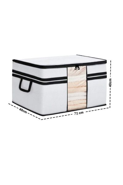 Spartek home textile 5 Pieces Lux White-Black Striped Window Pillow Quilt Cushion 75 X 40 X 40 cm