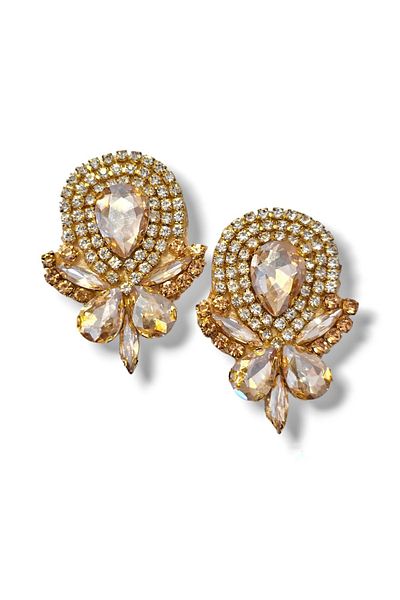 pegu baby collection Zircon JewelleD DiamonD - DiamonD BriDal, WeDDing, Engagement, Kina, EveNing Dress, Prom Earrings