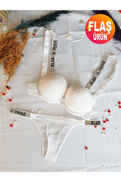 KEMSON Σετ σουτιέν με στήριγμα Underwire Double Push Up Stone Σέξι εσώρουχα με προίκα