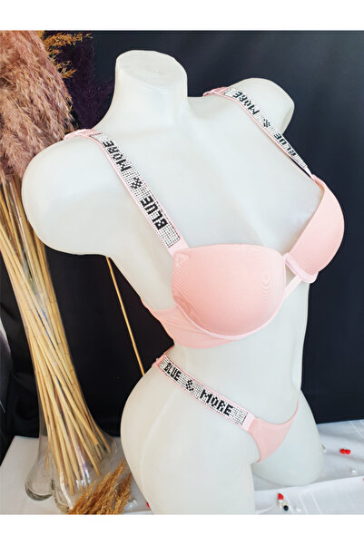 KEMSON Σετ σουτιέν με στήριγμα Underwire Double Push Up Stone Σέξι εσώρουχα με προίκα