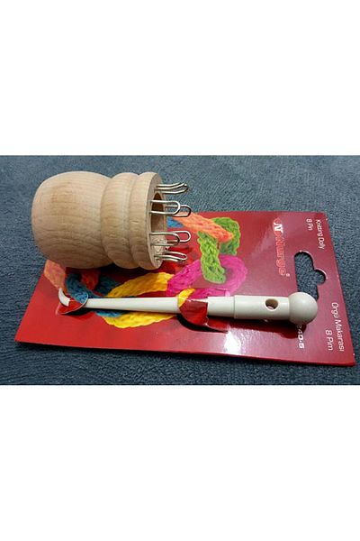 morlalem m 8 Pin Wood Knitting Reel - Πλαστικό βελονάκι