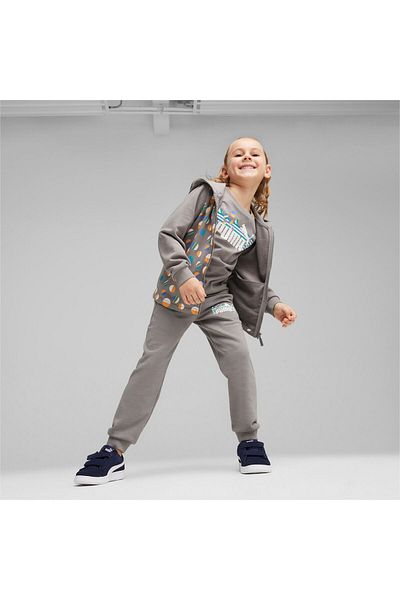 Puma Kids Ess+ Summer Camp - Full Zipped Children's Hooded Sweatshirt