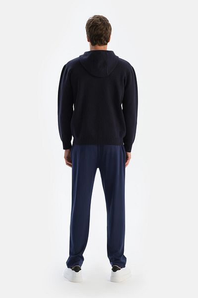 Dagi Ανδρικό φούτερ Navy Blue Modal με ραβδώσεις