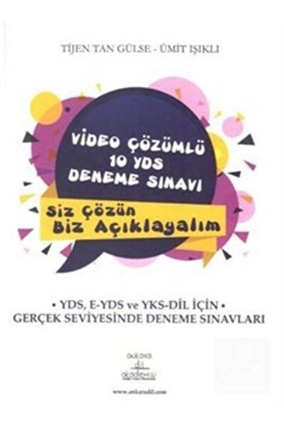 Ankara Dil Akademisi Video Çözümlü 10 Yds Deneme Sınavı