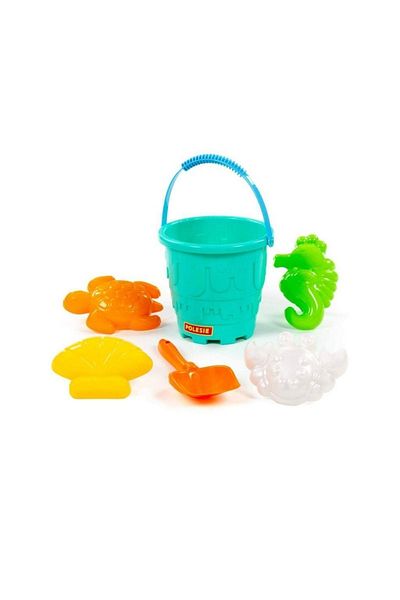 Polesie Large (fortress) Bucket Small Hand Shovel (crab Sea Horse Seashell Turtle) Molds