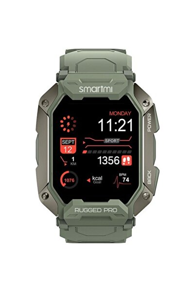 SmartMi Rugged Pro Akıllı Saat Yeşil Tansiyon Ölçme Ve Konuşma Özelliği