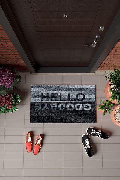 venucci home & living Door Front Patterned Mat