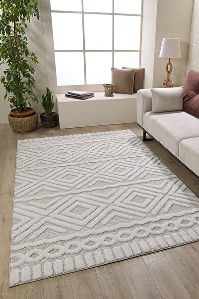 venucci home & living Quincey Bukleli Yumuşak Peluş Post Shaggy Krem Çocuk Od...