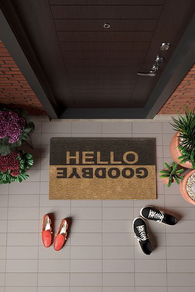 venucci home & living Door Front Patterned Mat