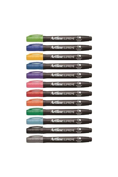 artline Supreme Permanent Marker Colors 12 Pack