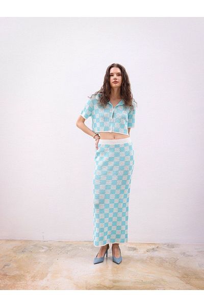 Sobe Summer Crop Shirt Skirt Double Set