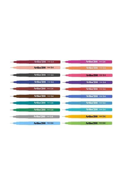 artline 200 Fine 0.4 Mm Fine Tip Writing and Drawing Pen Set of 20