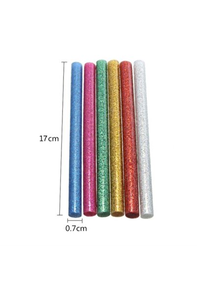 Balmira Renkli Simli Ince Mum Silikon 6'lı