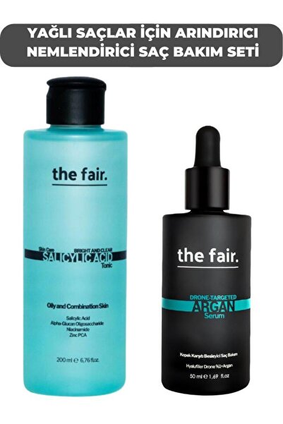 the fair. the fair. Yağlı Saçlar için Arındırıcı Nemlendirici Saç Bakım Seti