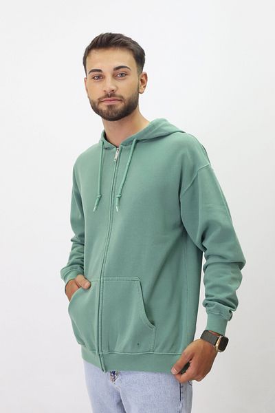 Diop Φούτερ με κουκούλα με φερμουάρ Unisex με vintage σχέδιο