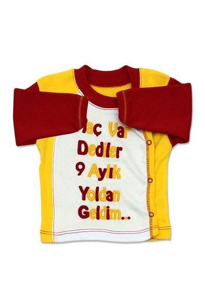 GÜLÜCÜK Unisex Baby Yellow Red 4-Piece Fan Hospital Exit Set