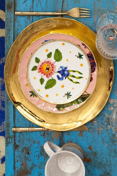 Bitossi Home Fabula Floral Porselen Tabak 17 cm