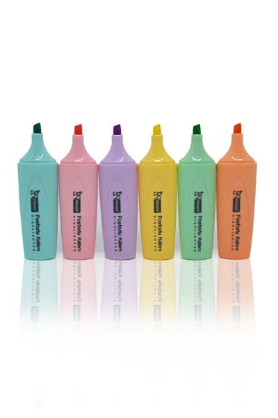 Mikro 6 Renk Pastel Fosforlu Kalem Seti
