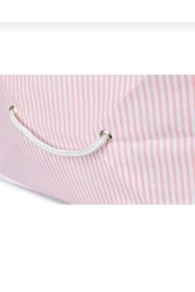 AYHOME Pink Patterned 32x22x18 Cm Cotton Organizer - Multi-purpose, Storage Handle, Zippered Organizer