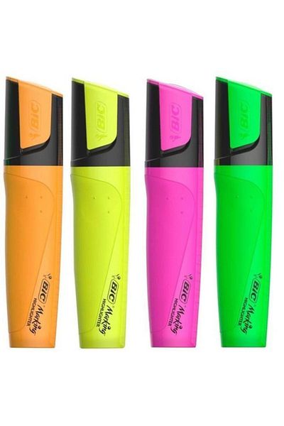 Bic -marking Flat Highlighter Set of 4