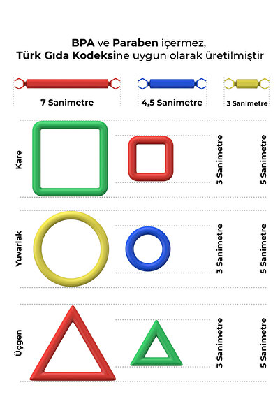 Go Toys Geometrik Tasarım Çubukları( kutusuz) 450 Adet Zeka Geliştirici Tasarım Eğitici Oyuncak Geometrik
