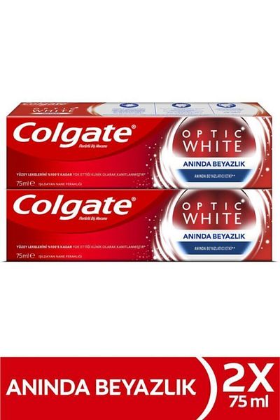 Colgate Optic White Instant Whiteness Instant Whitening Effect Whitening Toothpaste 2 X 75 ml