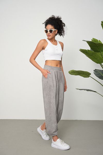 LİVE SPORT Acid Washed Women's Cupra Carrot Leg Shalwar - Pocketed