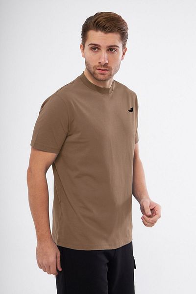 CrazyShopping Ανδρικό T-shirt Crew Neck - Βαμβακερό μπλουζάκι με λογότυπο