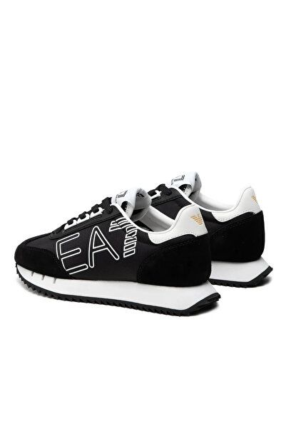 Emporio Armani UNISEX Marka Logolu Rahat Taban Bağıcıklı Siyah Sneaker X8X101 XK257-A120