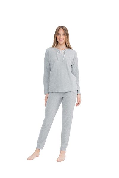 U.S. Polo Assn. US Polo Assn. Women's Gray Pajama Set - Melange
