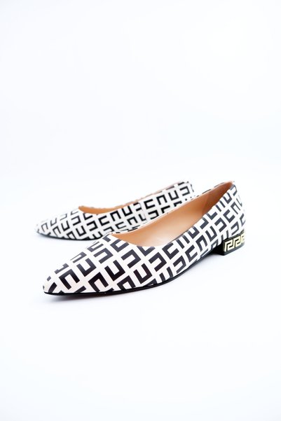FOLLİNİ Women's Genuine Leather Ballerinas White