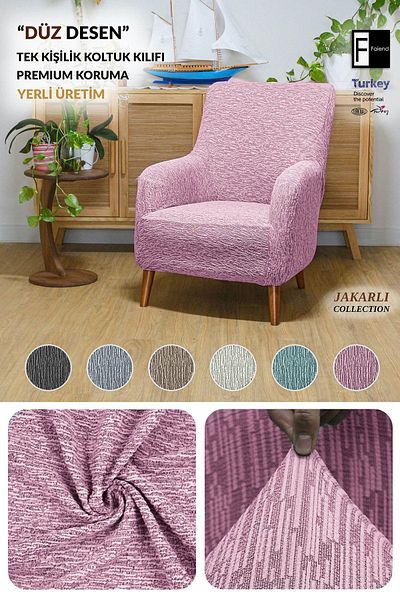 Faiend Jacquard Single Elastic Sofa Cover - Armchair Seat Cover