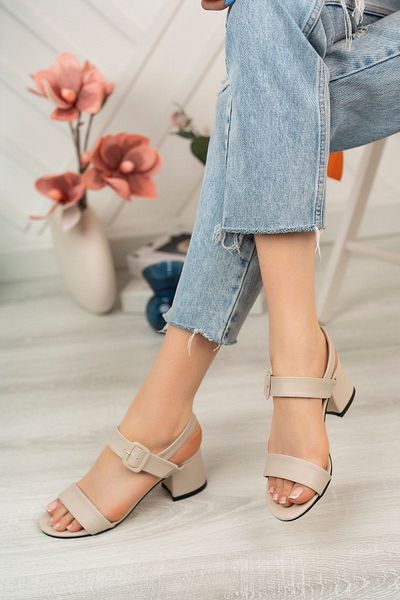 M&B COLLECT Sandale zilnice cu toc pentru femei