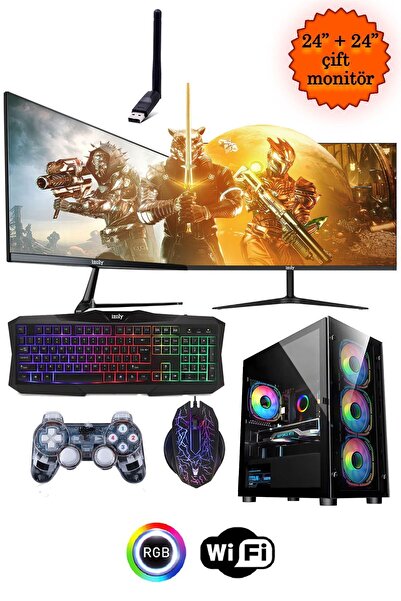 IZOLY Lotus 2x I5-4570 16gb 256gb Ssd Rx 580 8gb 24" 24'' Oyuncu Masaüstü Bilgisayarı