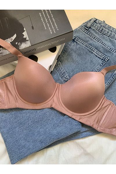 ROZENİN LINGERIE Σουτιέν με άδειο κύπελλο C Dusty Rose Plus Size χωρίς υποστήριξη