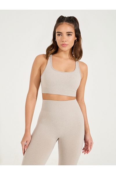 Styli طقم حمالة صدر رياضية وبنطال ضيق بتصميم Racerback من Melange