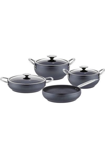 FMS G5018 Coral - 7 Piece Gray Granite Pot Set