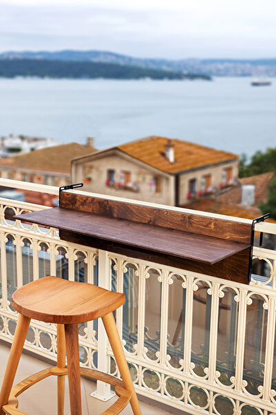 aslwoodart Katlanabilir Balkon Masası 100x30 cm Teak